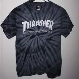 Tie Dye Blue Thrasher Graphic Tee